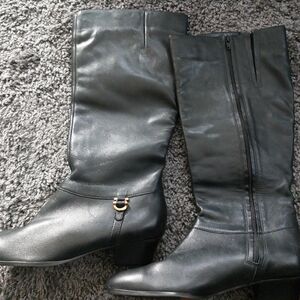 Selby Black Riding Boots Size 7m